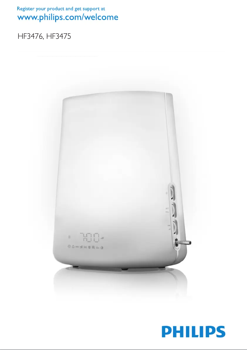 Image de la première page du manuel de l'appareil Wake-up Light HF3476