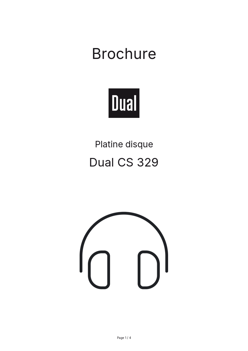 Image de la première page du manuel de l'appareil CS 329