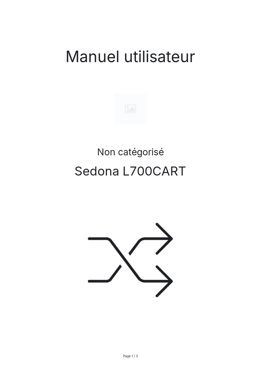 Image de la première page du manuel de l'appareil L700CART