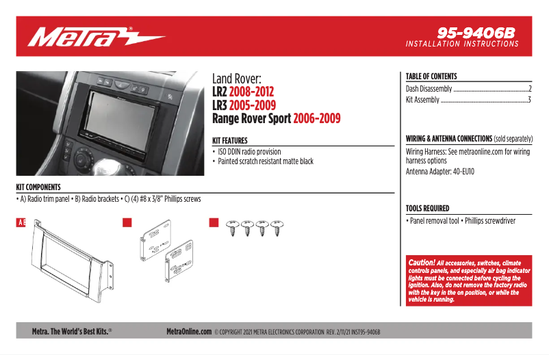 Image de la première page du manuel de l'appareil 95-9406B