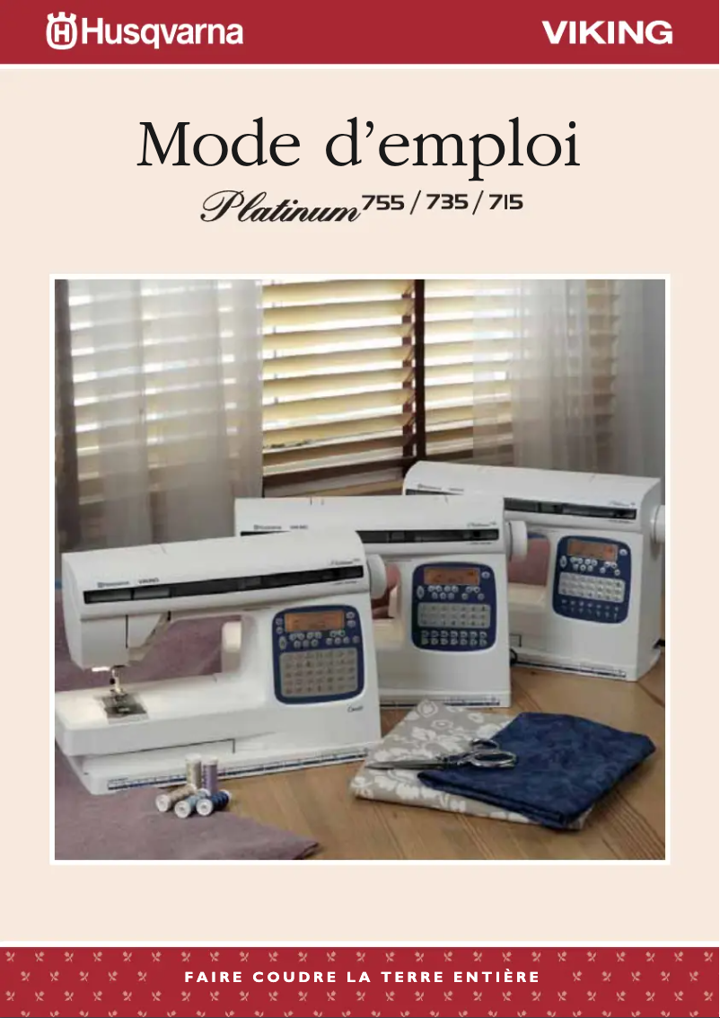 Page 1 de la notice Manuel utilisateur Husqvarna Platinum 715