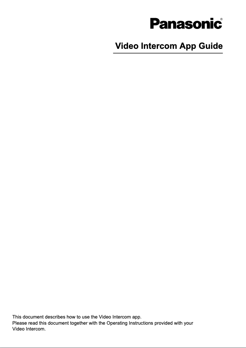 Page 1 de la notice Manuel utilisateur Panasonic VL-SVN511BX