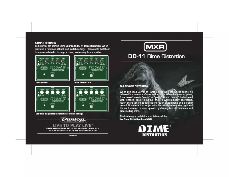 Página 1 del manual Manual de usuario MXR Dime Distortion DD-11