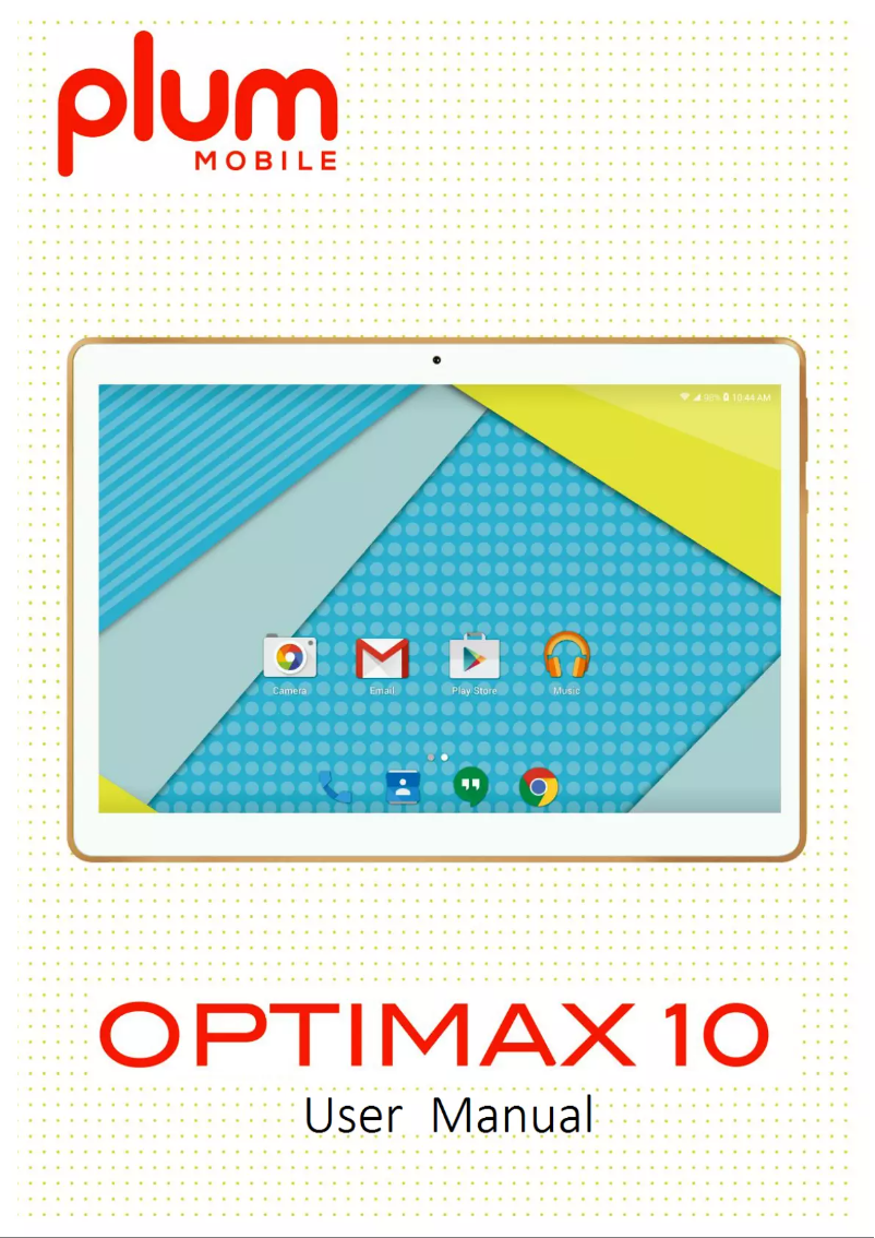 Page n°1 - Manuel utilisateur Plum Optimax 10