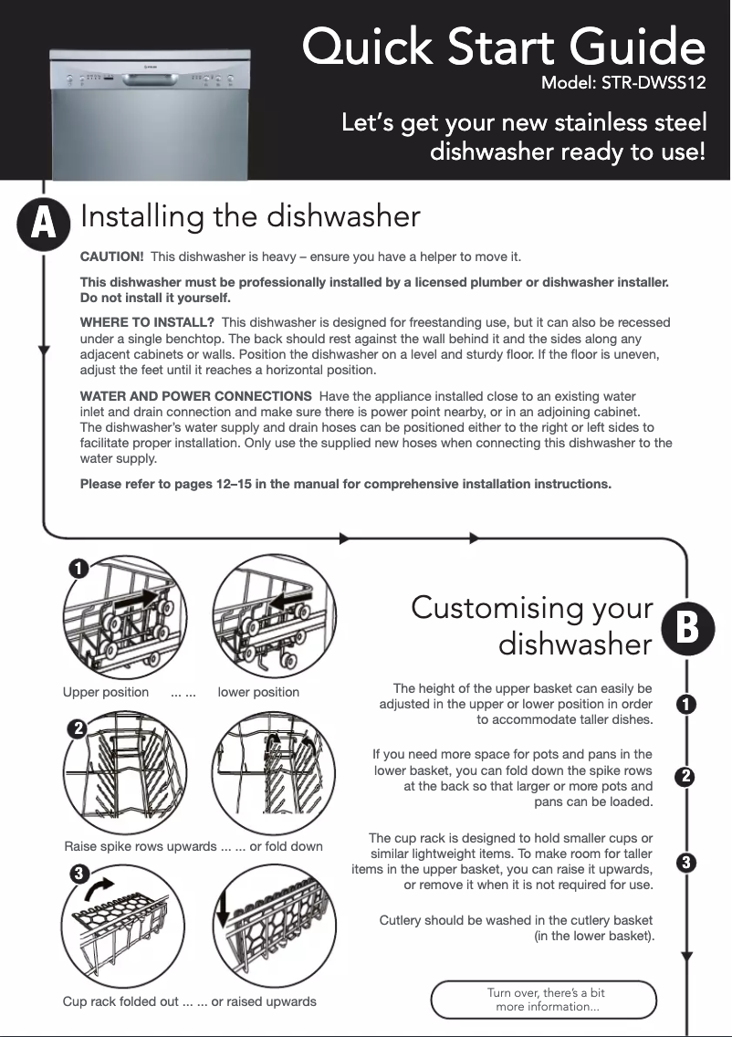 Page 1 de la notice Guide de démarrage rapide Stirling STR-DWSS12