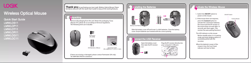 Page 1 de la notice Manuel utilisateur Logik LMWLOG11