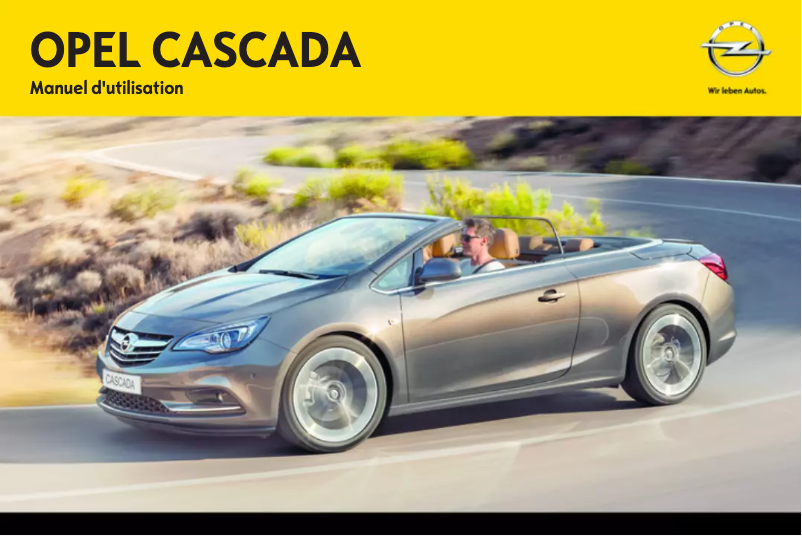 Page 1 de la notice Manuel utilisateur Opel Cascada (2013)
