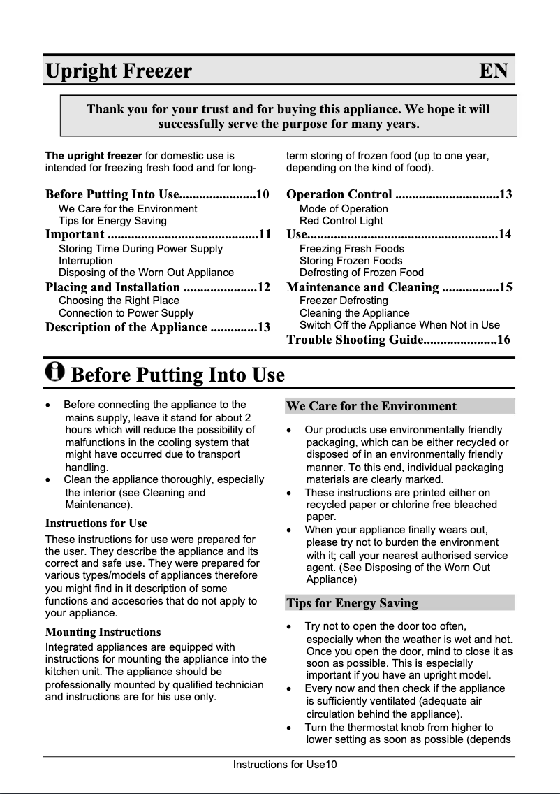 Page 1 de la notice Manuel utilisateur Gorenje RB3135W