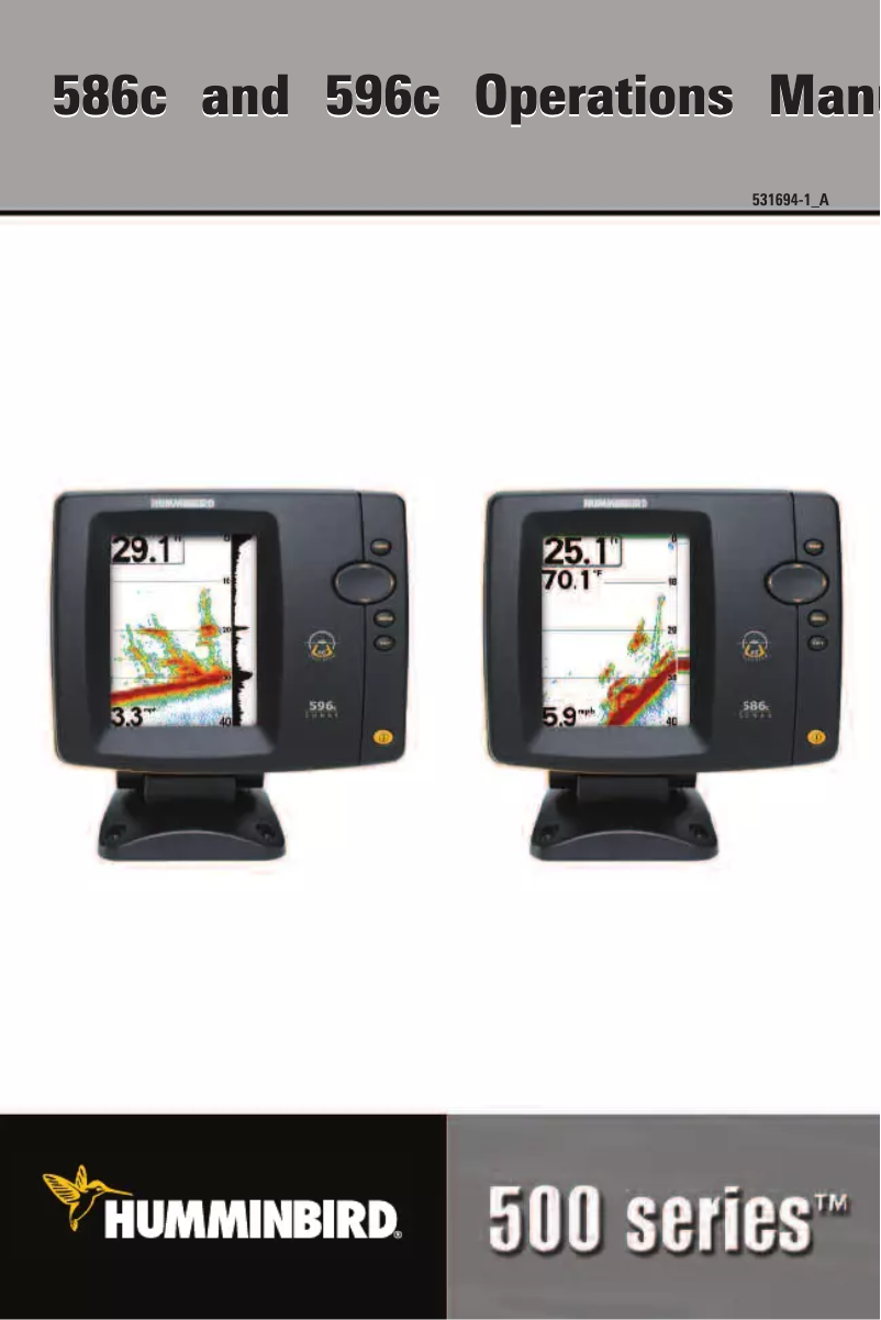 Page 1 de la notice Manuel utilisateur Humminbird 596C