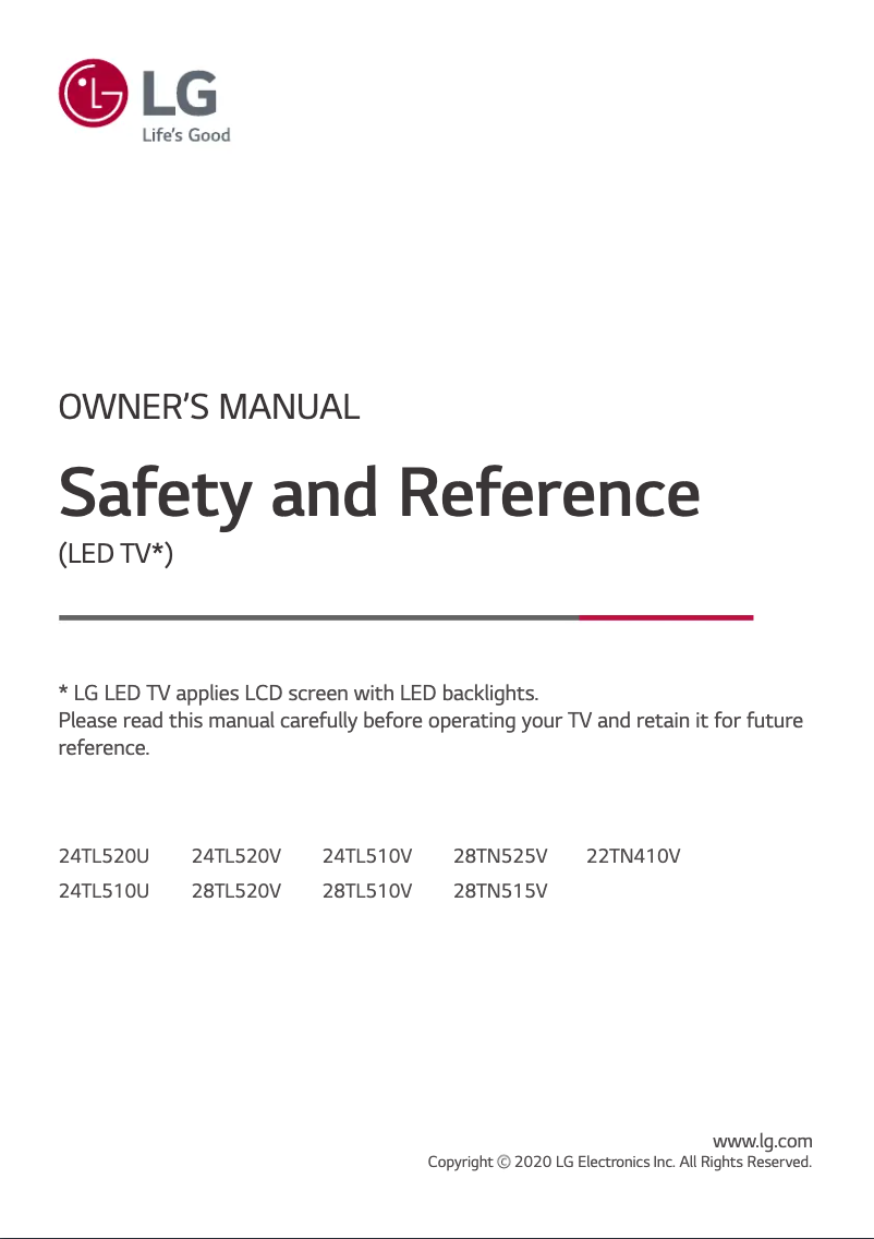 Página 1 del manual Manual de usuario LG 24TL510U
