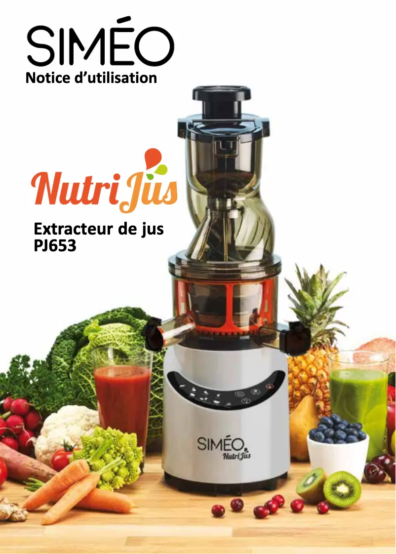 Image de la première page du manuel de l'appareil PJ653