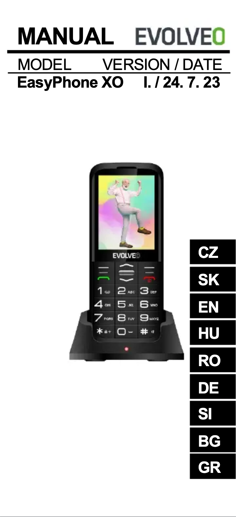 Página 1 del manual Manual de usuario Evolveo EasyPhone XO