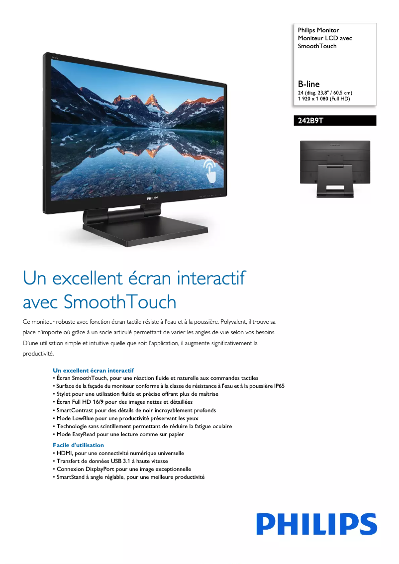 Image de la première page du manuel de l'appareil 242B9T