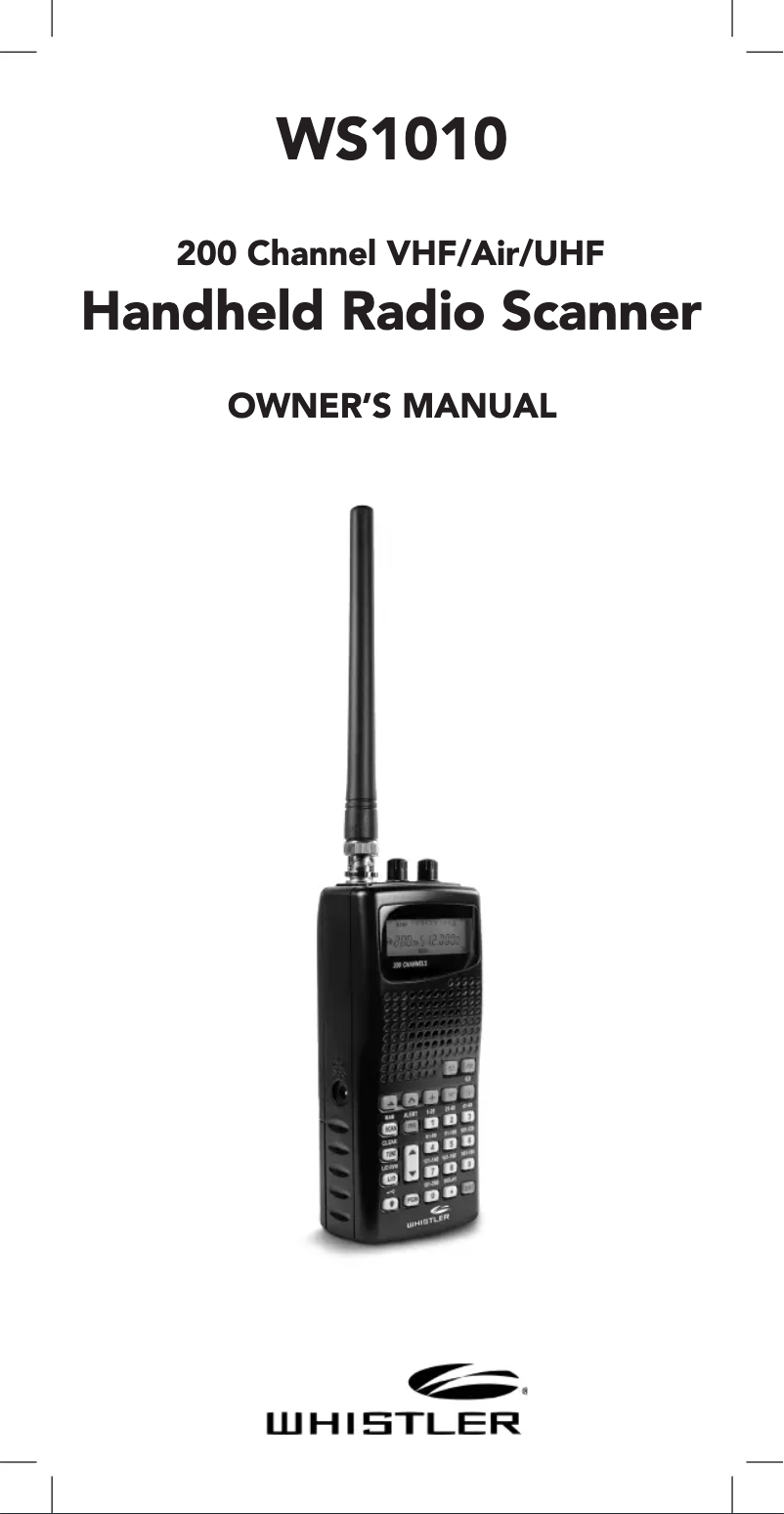 Page n°1 - Manuel utilisateur Whistler WS1010
