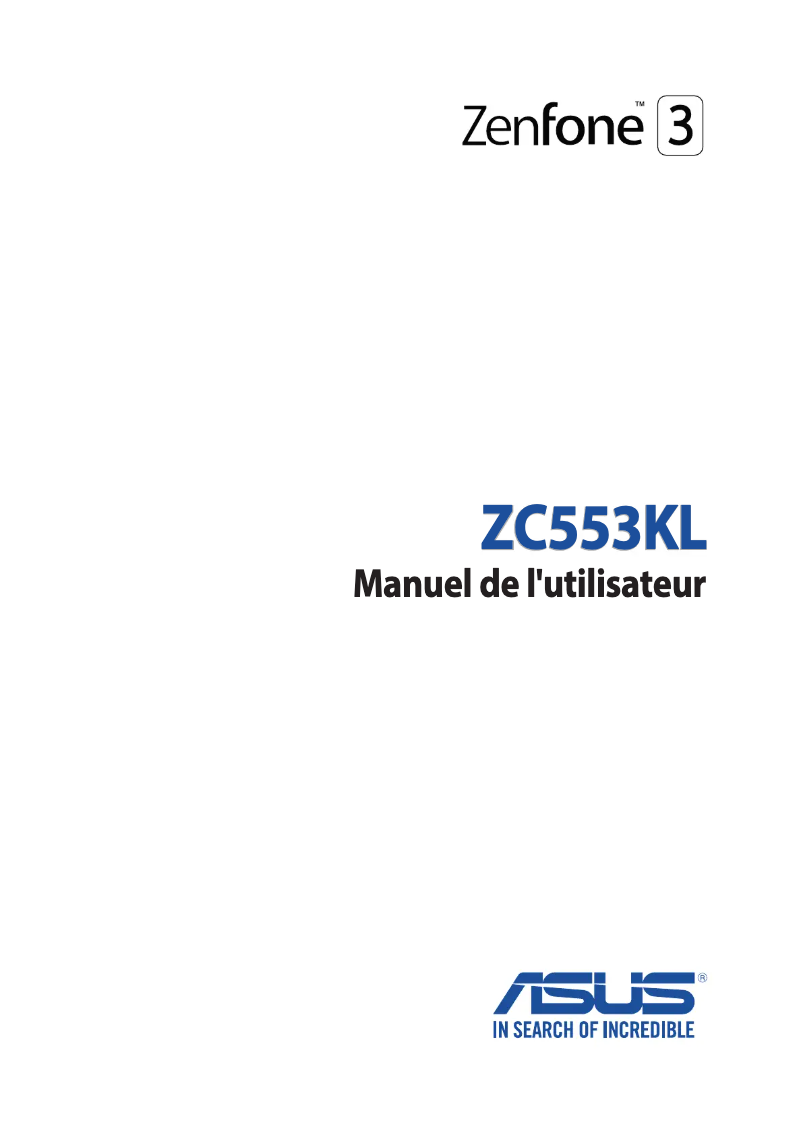 Page n°1 - Manuel utilisateur Asus ZenFone 3 Max
