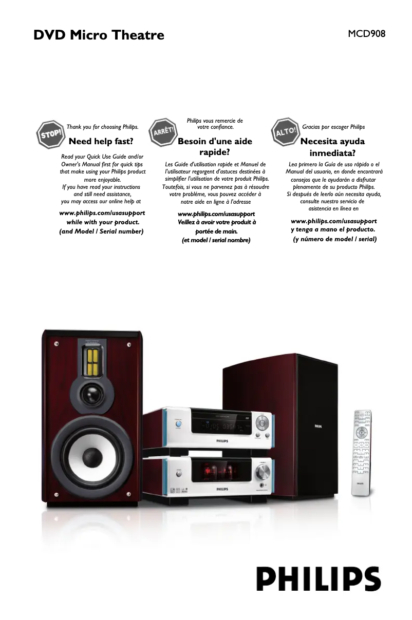Image de la première page du manuel de l'appareil MCD908