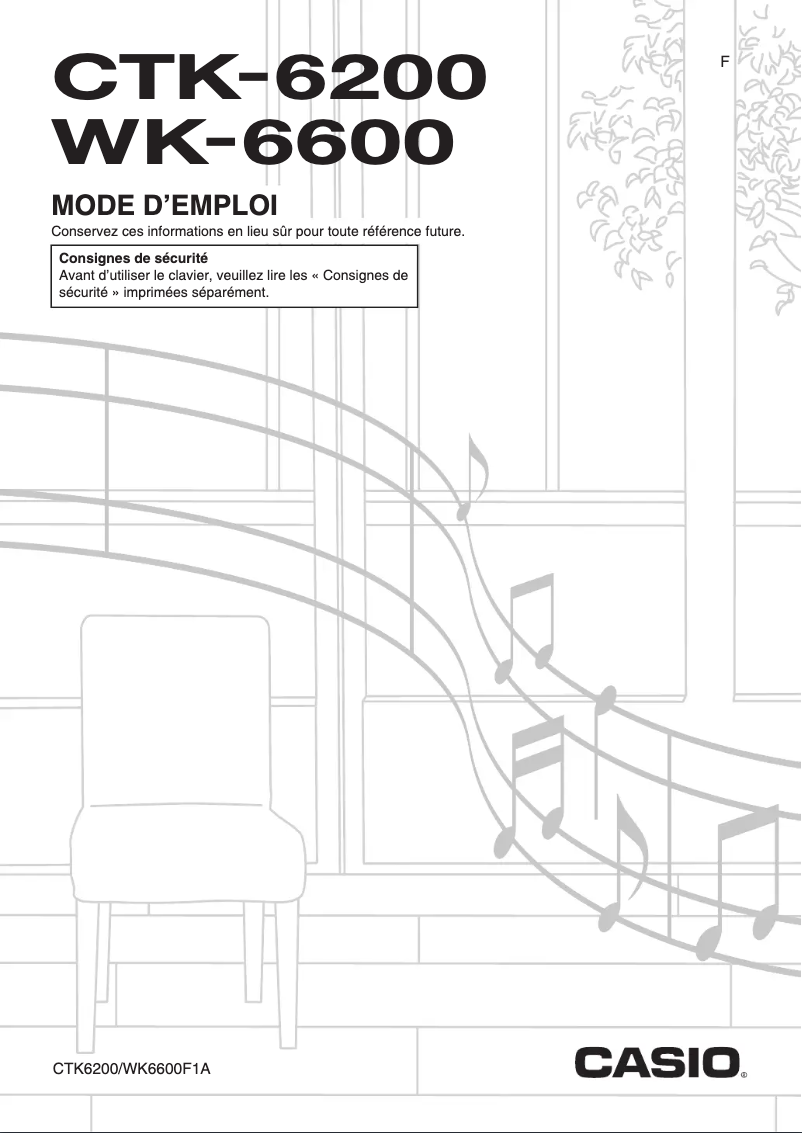 Page 1 de la notice Manuel utilisateur Casio CTK-6200
