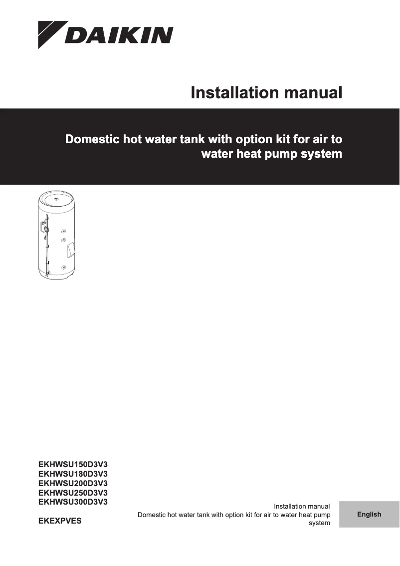 Página 1 del manual Manual de usuario Daikin EKHWSU300D3V3