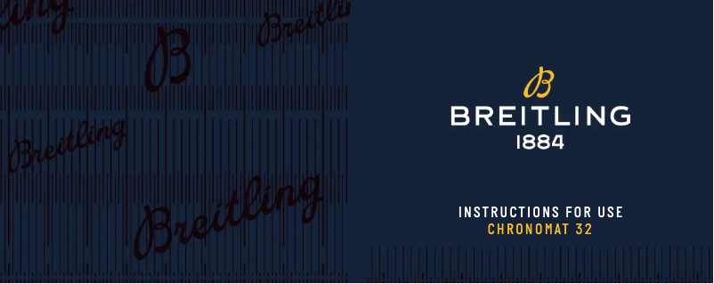 Image de la première page du manuel de l'appareil Chronomat 32