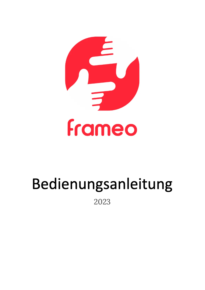 Image de la première page du manuel de l'appareil FRAMEO 37.1000.01