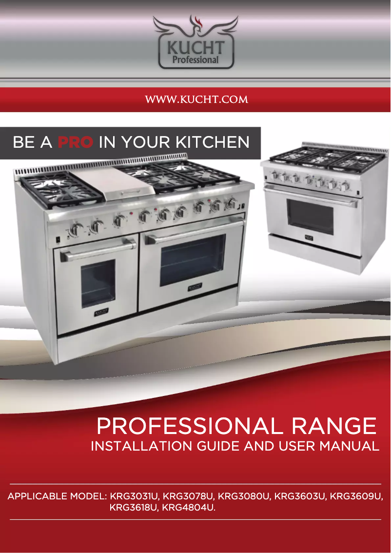Page n°1 - Manuel utilisateur Kucht KRG3080U