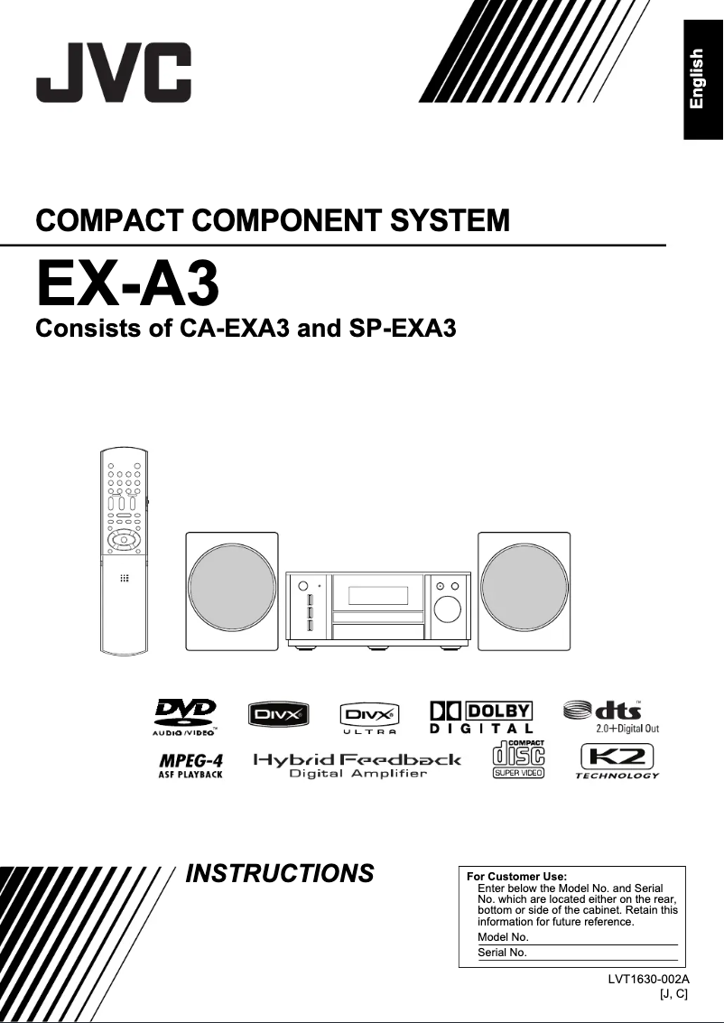 Page n°1 - Manuel utilisateur JVC EX-A3