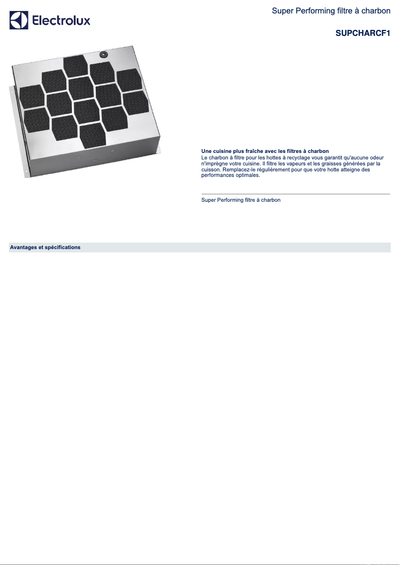 Page n°1 - Manuel utilisateur AEG SUPCHARCF1