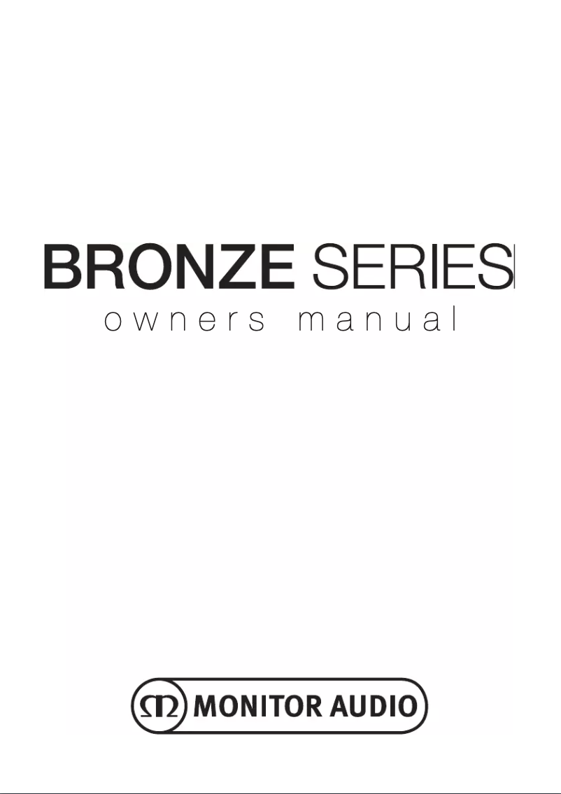 Page n°1 - Manuel utilisateur Monitor Audio Audio Bronze 6G 500
