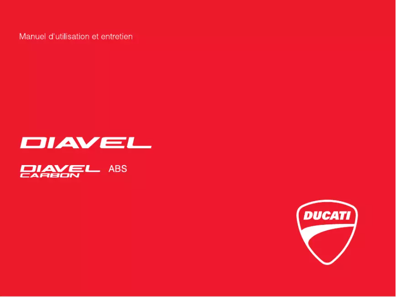 Page 1 de la notice Manuel utilisateur Ducati Diavel Carbon (2012)