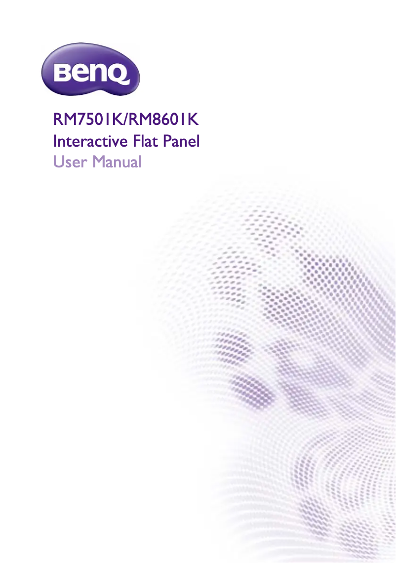 First page image of the manual for RM8601K