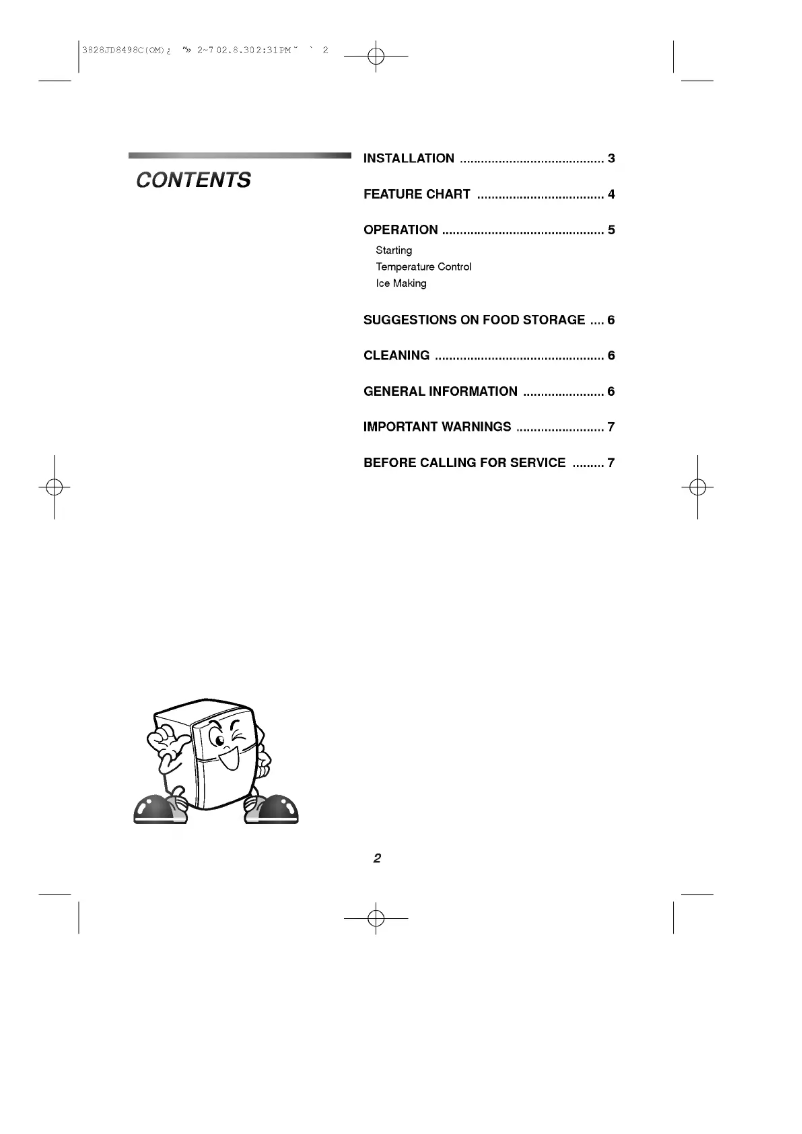 Page 1 de la notice Manuel utilisateur LG GC-051SNS