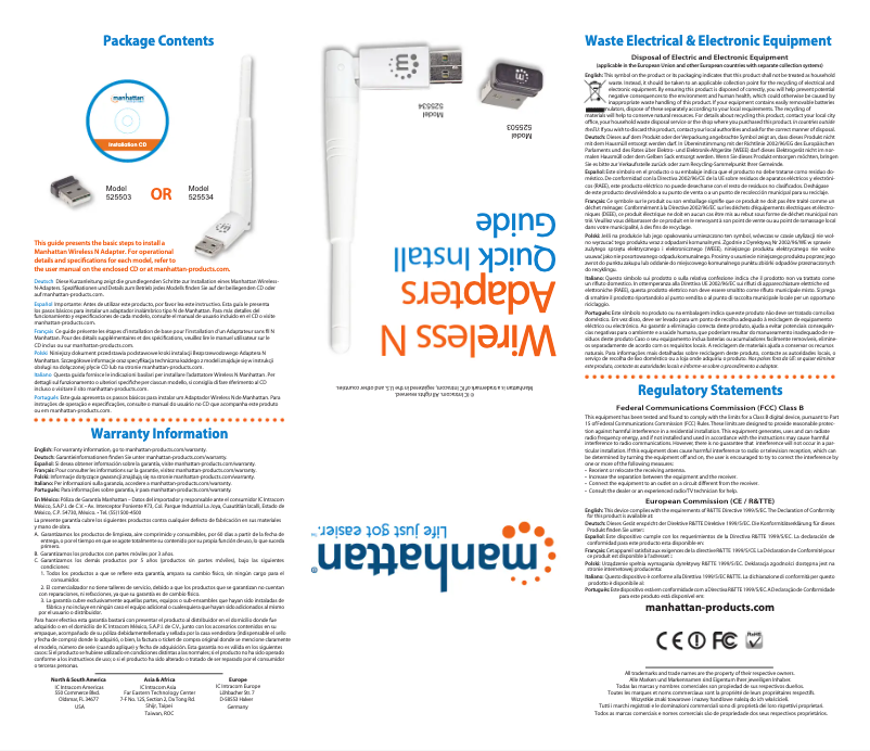 Page 1 de la notice Manuel utilisateur Manhattan Micro 150N