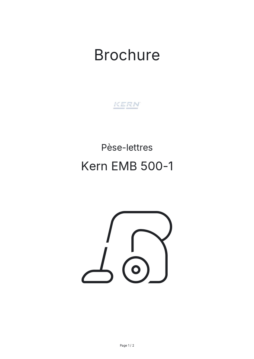 Image de la première page du manuel de l'appareil EMB 500-1