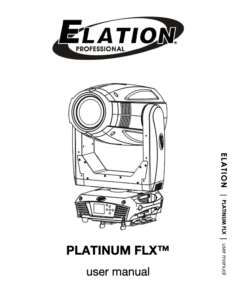 Page 1 de la notice Manuel utilisateur Elation Platinum FLX