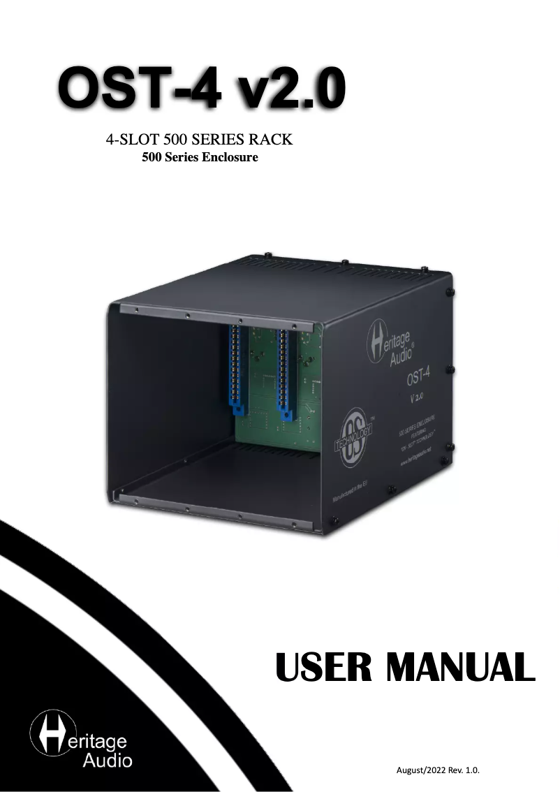 Page 1 de la notice Manuel utilisateur Heritage Audio OST-4 v2.0