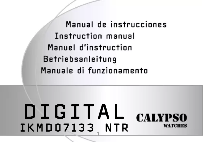 Page n°1 - Manuel utilisateur Calypso K5727