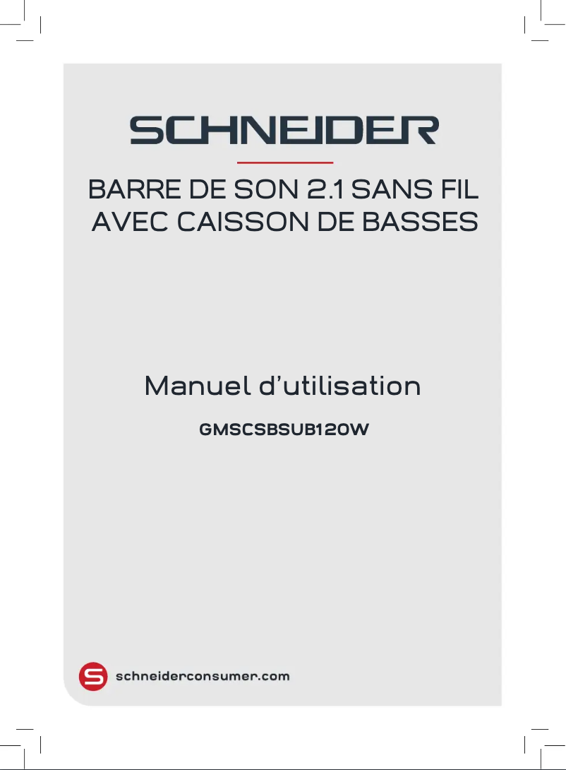 Image de la première page du manuel de l'appareil GMSCBSU120W