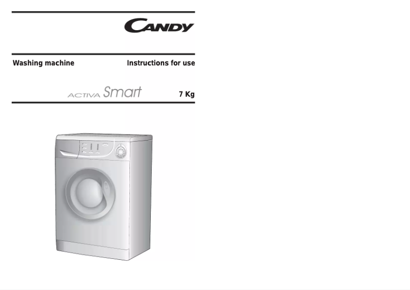 Page n°1 - Manuel utilisateur Candy Cl 2127
