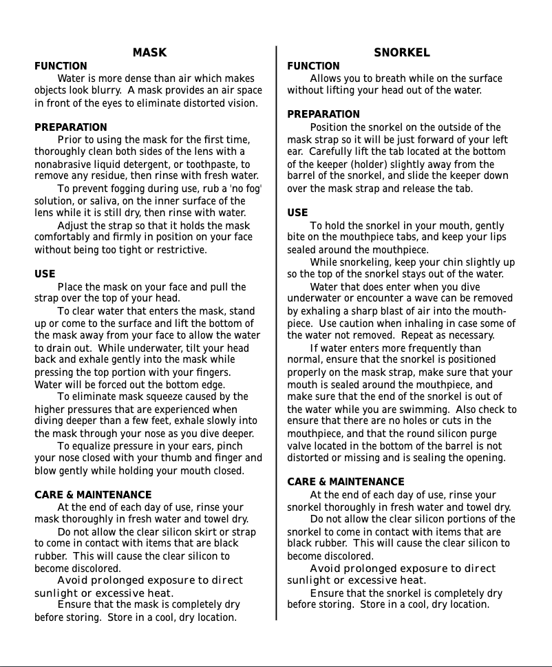 Page 1 de la notice Manuel utilisateur Oceanic Ultra Dry