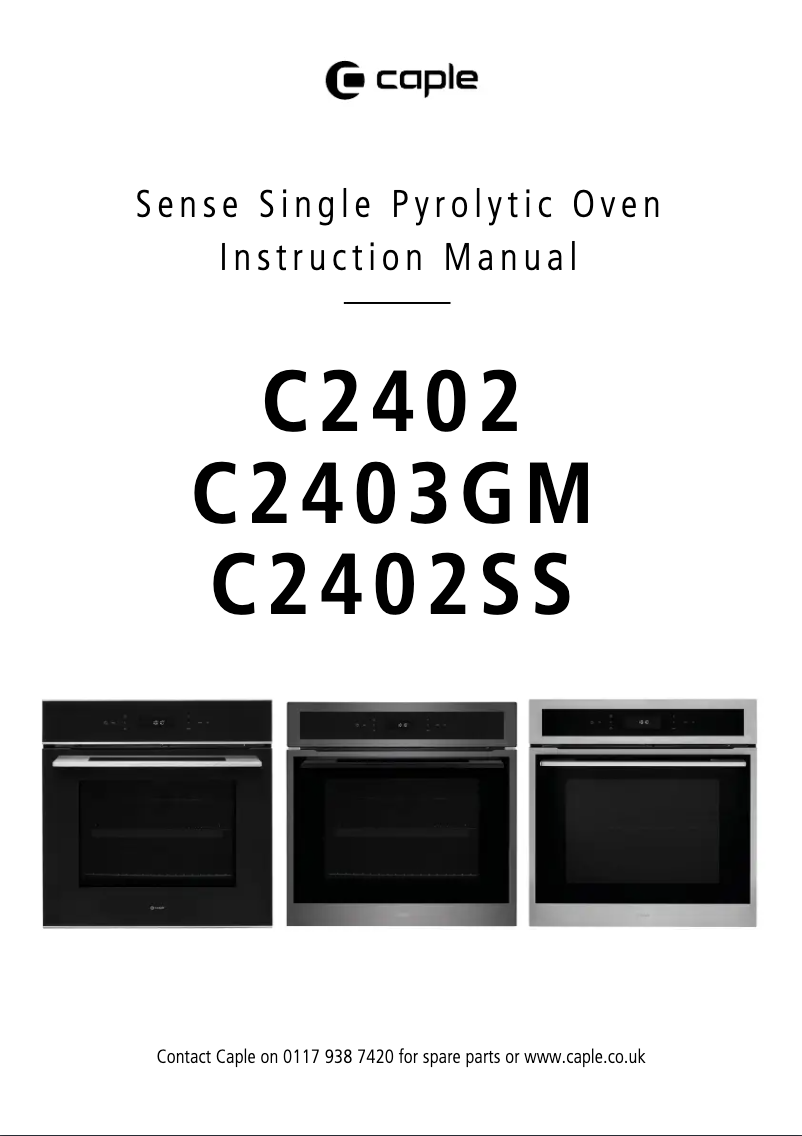 Page n°1 - Manuel utilisateur Caple C2403GM