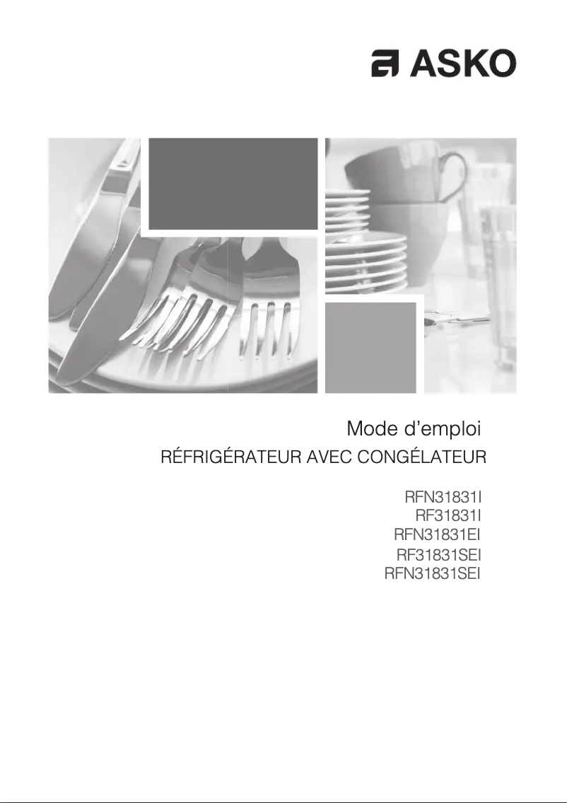 Page 1 de la notice Manuel utilisateur Asko RFN31831SEI