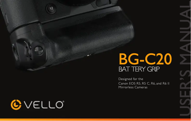 Image de la première page du manuel de l'appareil BG-C20