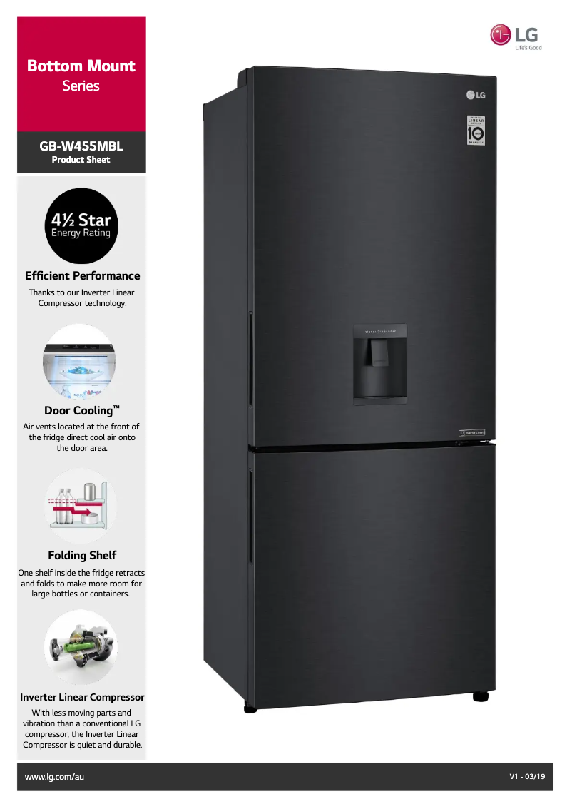 Image de la première page du manuel de l'appareil GB-W455MBL