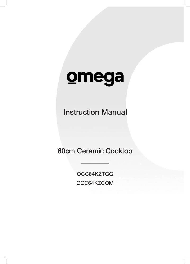 Page n°1 - Manuel utilisateur Omega OCC64KZTGG