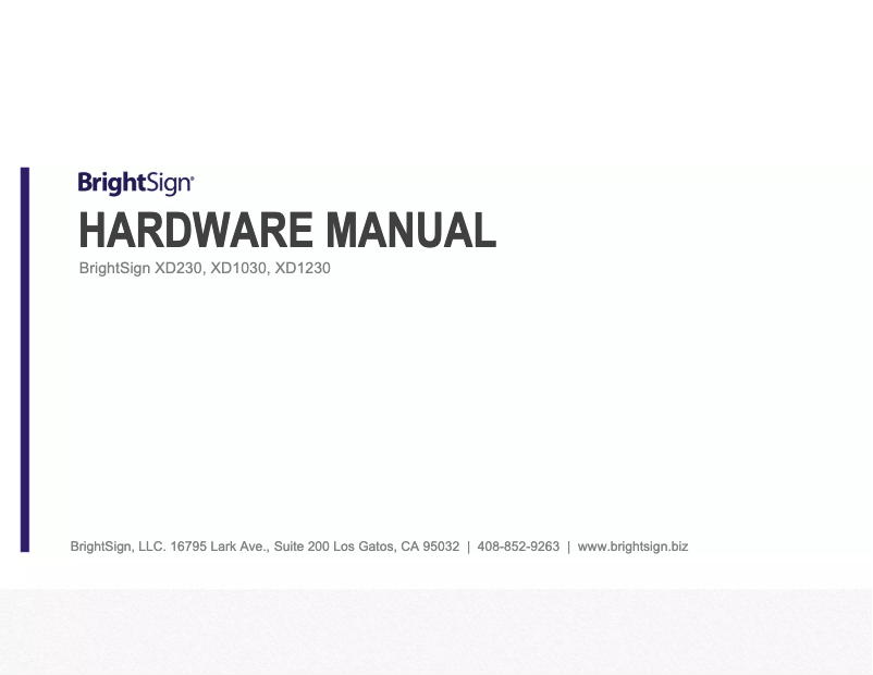 Image de la première page du manuel de l'appareil XD230