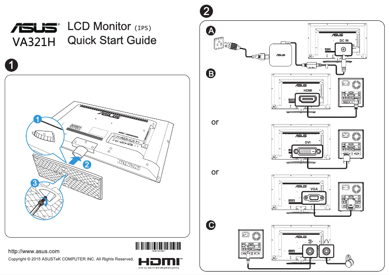 Page n°1 - Manuel utilisateur Asus VA321H