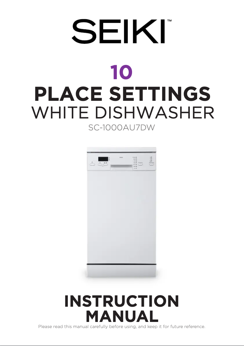 Imagen de la primera página del manual del dispositivo SC-1000AU7DW