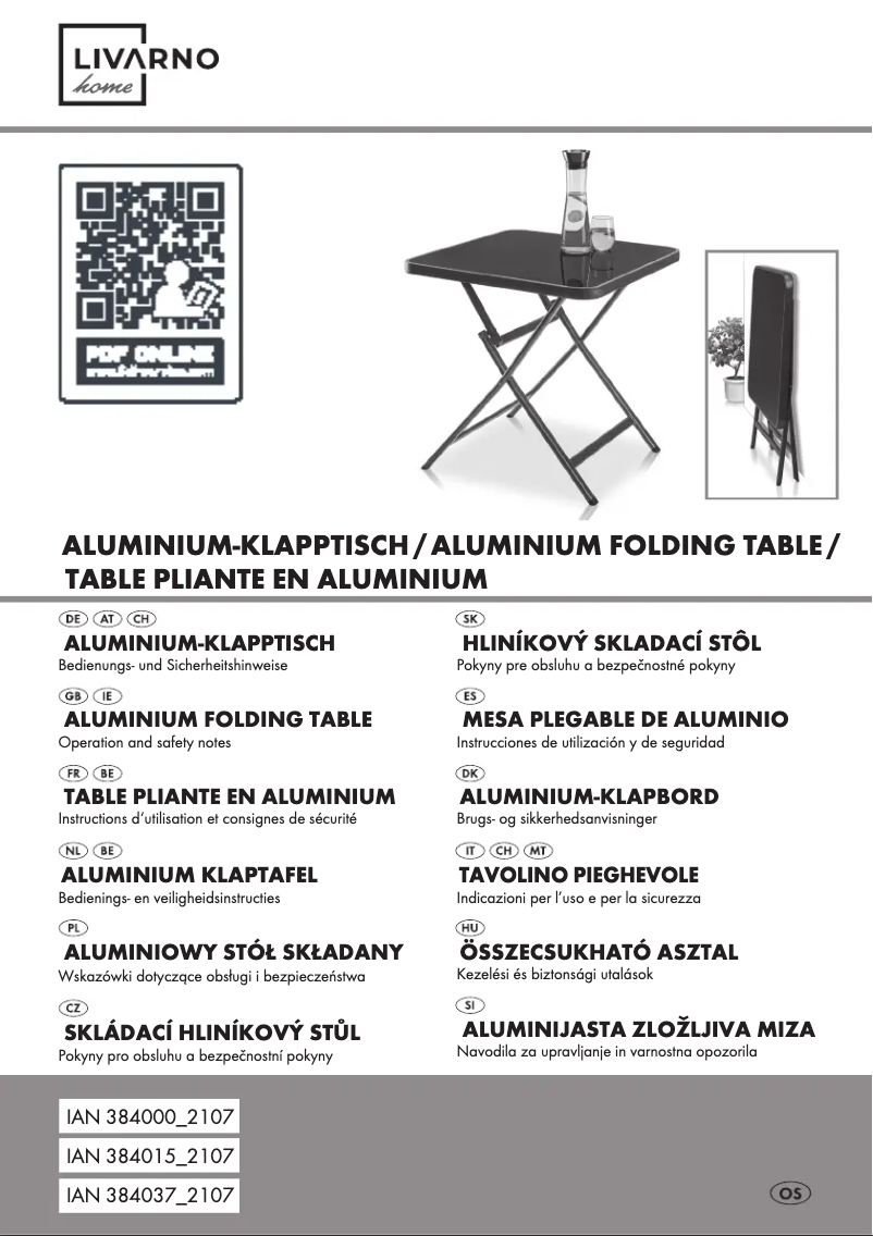 Page 1 de la notice Manuel utilisateur Livarno Lux HG05806