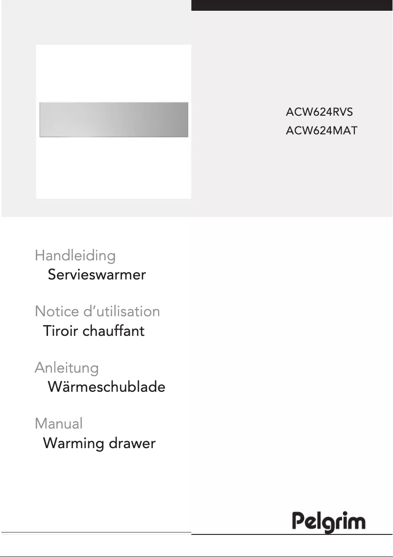 Page 1 de la notice Manuel utilisateur Pelgrim ACW624MAT