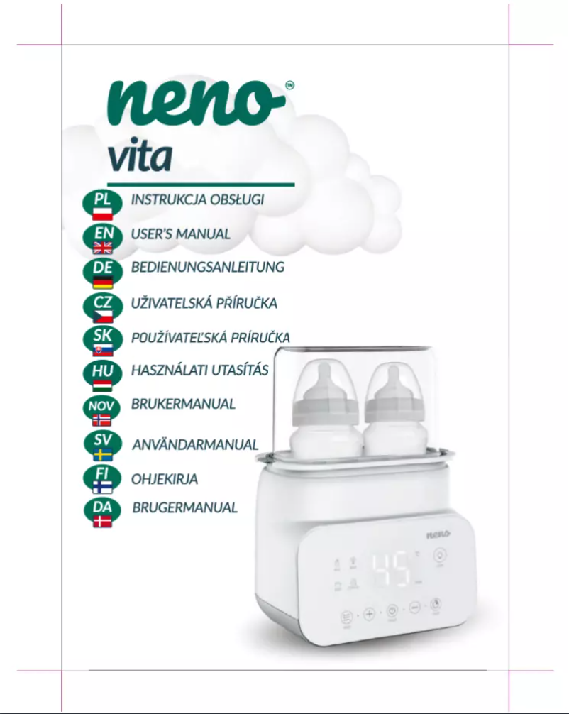 Page 1 de la notice Manuel utilisateur Neno Vita
